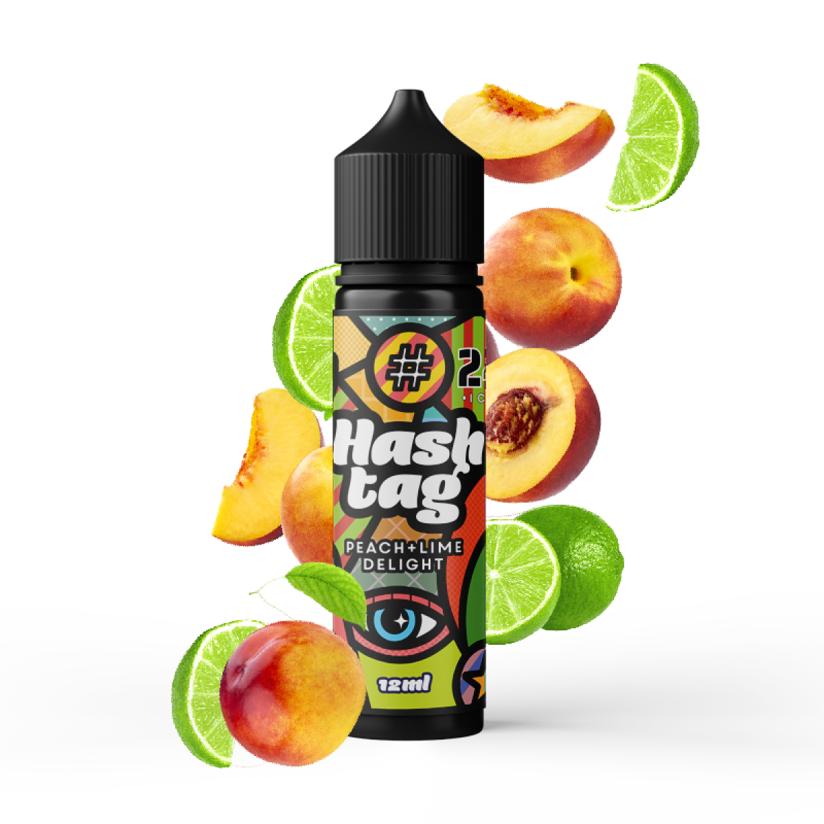 HASHTAG -#24 PEACH & LIME DELIGHT (ICE) FLAVORSHOT 12/60 ML